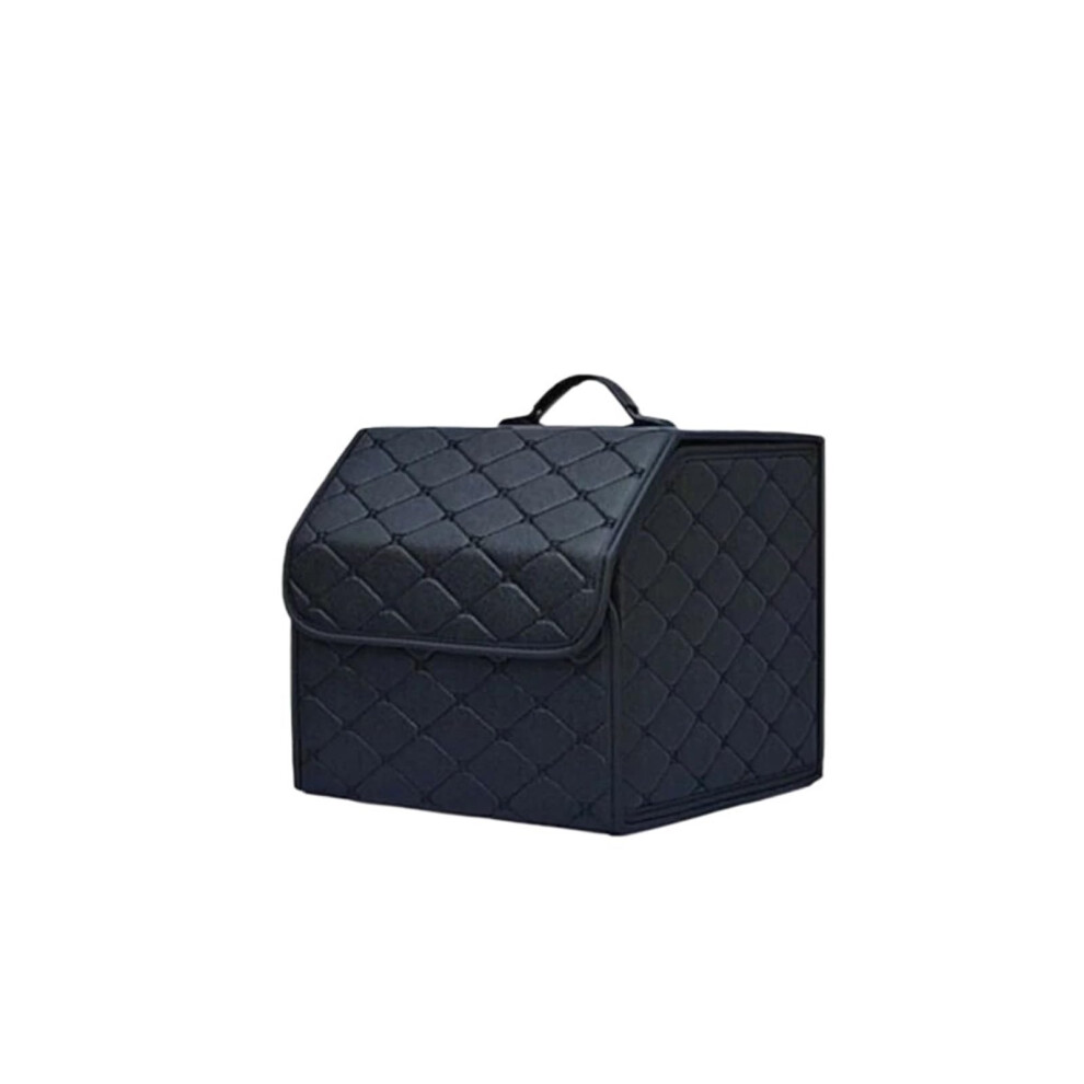 Waterproof Leather Car Trunk Organizer With Multicompartment Foldable Design For Suv And Sedan 9189345220777