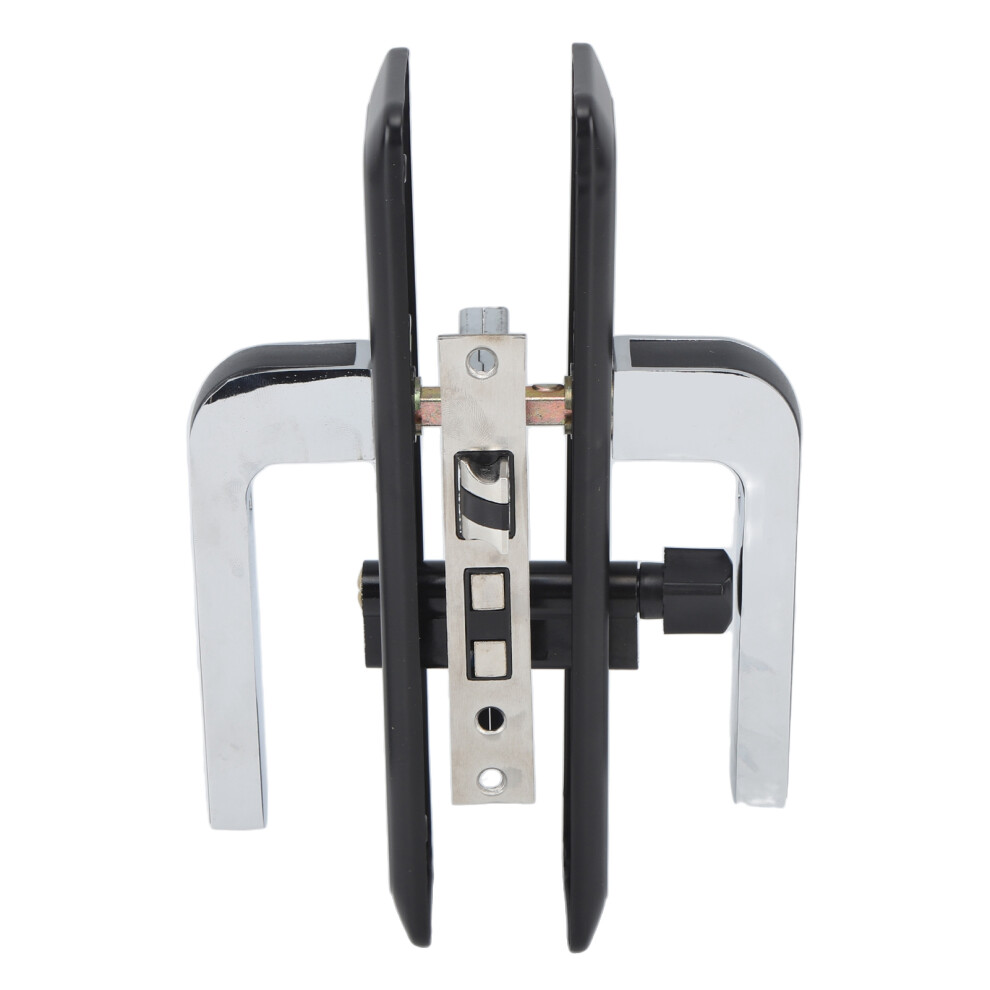 Privacy Bathroom Door Lever Lock Set Black Aluminum Alloy Low Noise 715G 9431369730511