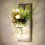 Hanging Mason Jar Wall Decor, Rustic Wall Decor with Timer Function and 8 Modes Setting, Remote Control LED String Lights for Farmhouse Kitchen Decora 8