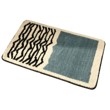 Rutschfester Badteppich, wasserabsorbierende Matte, saugfähige Duschmatte, dekorative Bodenmatte mit strapazierfähiger Rückseite, dickes