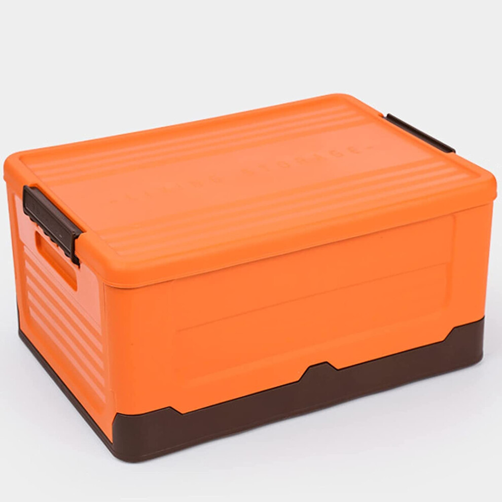 Car Trunk Organizer Foldable Pp Plastic Storage Box With Lid For Car And Home 48X34x23cm Orange 9189345221521