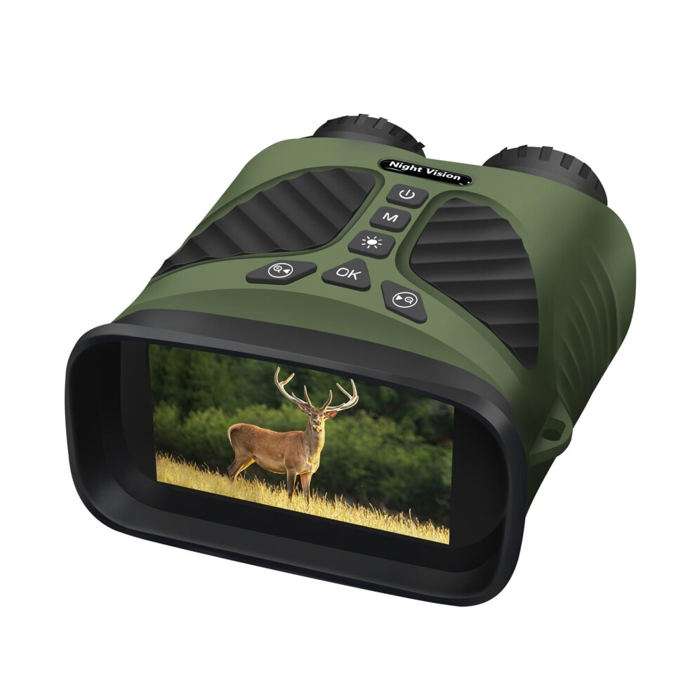 Night Vision Goggles Binoculars 2.5K Uhd 40Mp 10X Optical 8X Zoom Digital 300M For Hunting Wildlife Observation 64Gb Tf Green 9426802447750