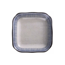 Large Ceramic Salad Mixing Bowl Set with Square Dinner Plate, Durable MultiPurpose Design