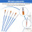 20 Strips 120 Pots Empty Paint Strips and 20 Pieces Paint Brushes,Paint Cup Clear Plastic Storage Containers,3Ml/0.17Oz 3
