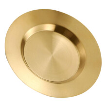 Stainless Steel Pasta Plate 20cm Gold Unbreakable Dinner Plate for Camping BBQ Picnics Easy to Clean Serving Dish