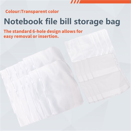 20Pcs A5 6 Ring Binder Pockets 3 Types Envelope,Zipper Closurek Bill Pouch for  Organizer Clipbook 2