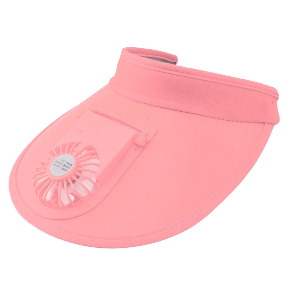 Summer Outdoor Fan Hat For Kids & Women 3 Speed Wind Rechargeable Pink 4611369734824