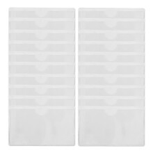 60Pcs Porta-Etiquetas Autoadesivos Bolsos para CartõEs Porta-Etiquetas Porta-CartõEs Transparentes com um Parte Superior Aberta para CartõEs Index