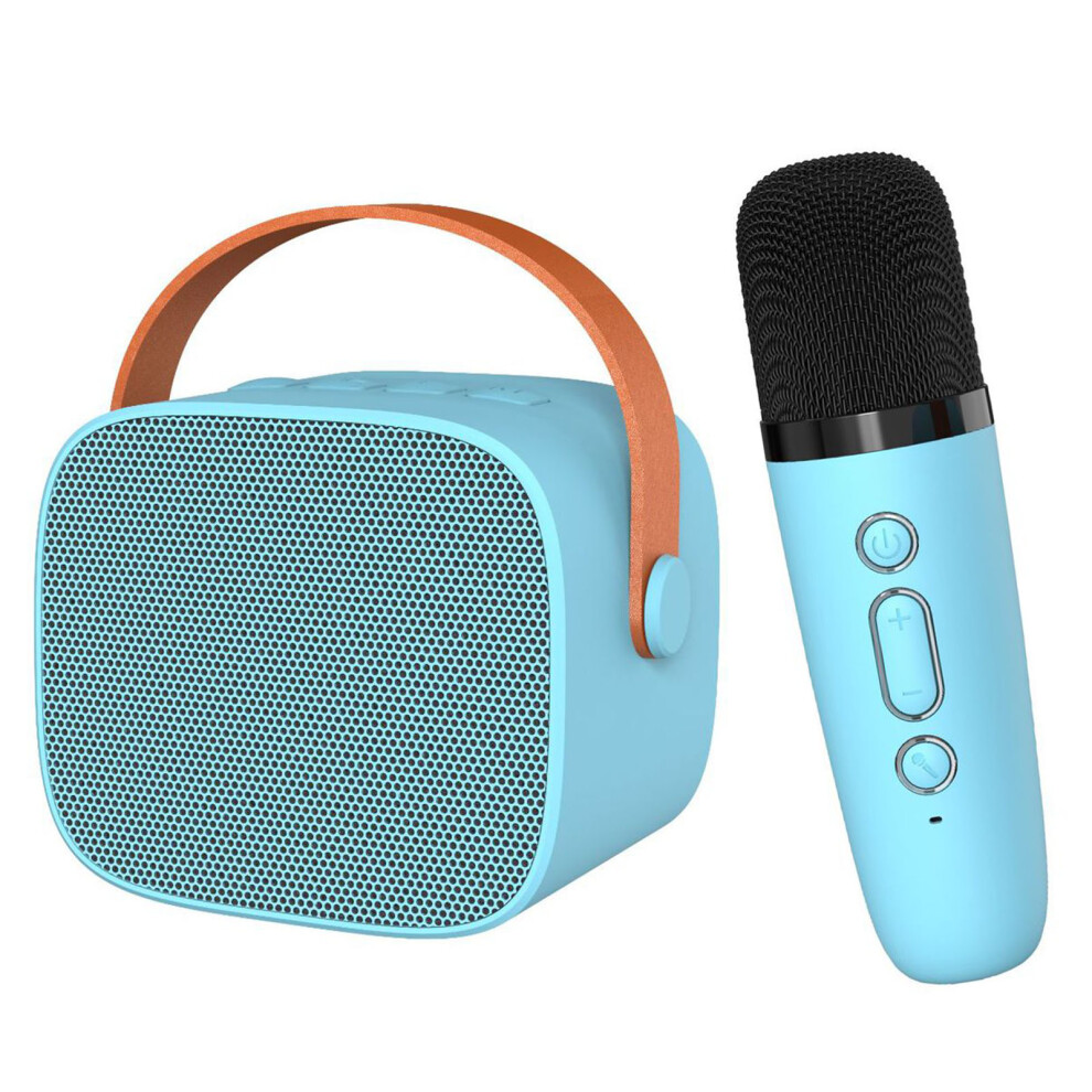 Portable Karaoke Machine With Bluetooth & Mic, Hifi Surround Sky Blue 9461369736497