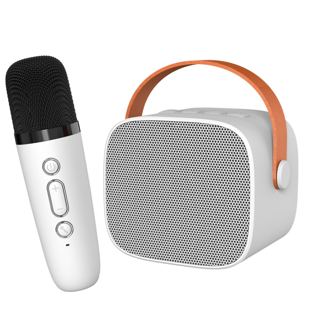 Portable Mini Karaoke Machine With Microphone, Hifi Sound, White 5081376410902