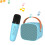 Mini Macchina Karaoke Blu Cielo con Bluetooth + Microfono, Portatile con Suoni Surround 3