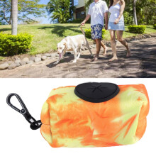 Porta-sacco per deiezioni cani in tessuto Oxford – Portatile, resistente, arancione