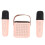Mini Bluetooth Karaoke Machine Pink with 2 Wireless Mic & RGB Light 1
