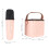 Mini Bluetooth Karaoke Machine Pink with 2 Wireless Mic & RGB Light 2