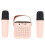 Mini Bluetooth Karaoke Machine Pink with 2 Wireless Mic & RGB Light 10