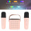 Mini Bluetooth Karaoke Machine Pink with 2 Wireless Mic & RGB Light 5