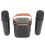 Stereo Portable Karaoke System with RGB Light Bluetooth 2 Wireless Mics Black 1