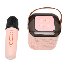 Portable Bluetooth Karaoke Machine Stereo RGB Light Pink 8cm