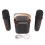 Mini Macchina Karaoke Portatile Stereo Bluetooth Con Luci RGB e Microfoni, Nera 3