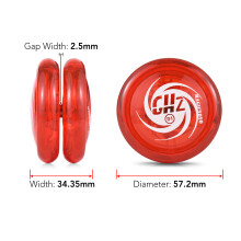 Kids Yo-Yo Risposta con 5 Corde, Guanto e Borsa Portaoggetti, Verde/Rosso