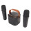 Mini Macchina Karaoke Portatile Stereo Bluetooth Con Luci RGB e Microfoni, Nera 16