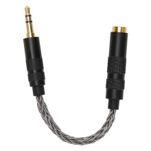 Hoofdtelefoonadapter gebalanceerde audio-converter 4,4 mm naar 3,5 mm met vergulde stekker voor HIFI-geluidskwaliteit, signaalverliesvrij, universele