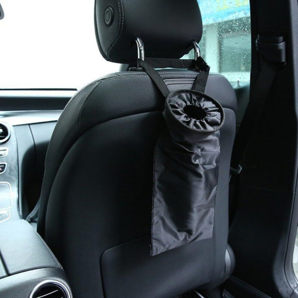 Car Trash Bag With Durable Oxford Cloth, Foldable Hanging Car Garbage Can Organizer, Washable 9189345224355