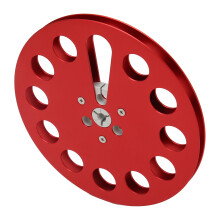 7-Zoll-Aluminium-1/4-Zoll-Bandspule mit 11 Löchern - Rot