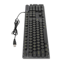 Tastiera Gaming USB a 104 Tasti con Retroilluminazione Breathing, Impermeabile, per PC e Laptop, modello Nero