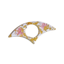 Daumenfinger-Buchseitenteiler aus gepresstem Blumenharz,-Rosa