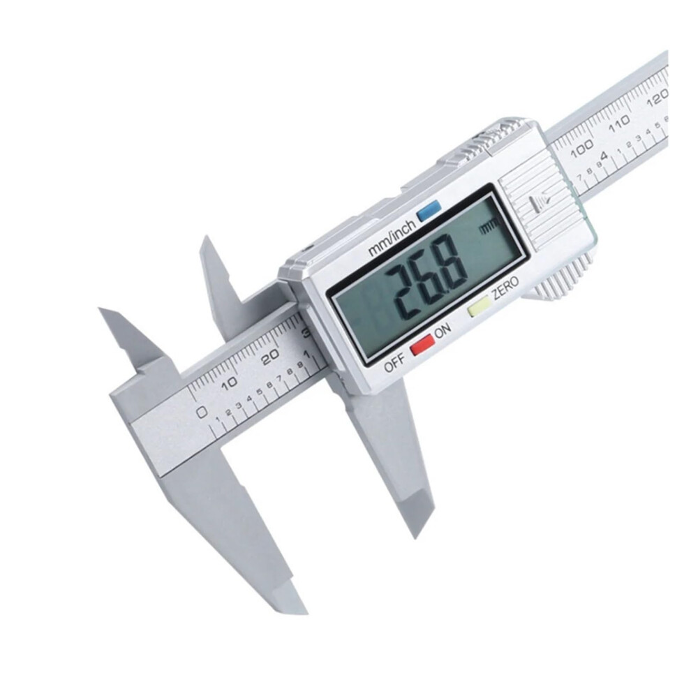Digital Micrometer 0150Mm Electronic Vernier Caliper Depth Gauge For Woodworking Silver 9426802449761