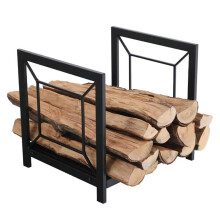 Firewood Rack with HeavyDuty Steel Frame, Compact Indoor Outdoor Log Holder for Fireplace