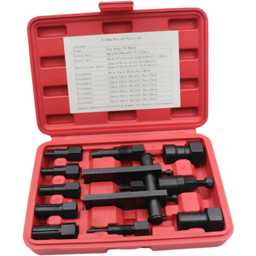 Motorcycle Bearing Puller Storage Box Kit For Wheel Bearings Universal Fit 1