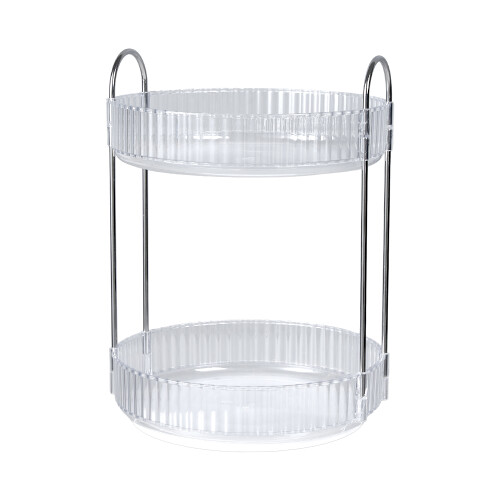 Living And Home Multifunctional Tabletop Rotating 2-Tier Cosmetic Storage Organizer 2