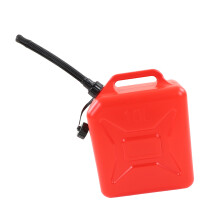 Red 2.6 Gallon 10L Fuel Can with Scale Line, Flame Retardant ABS