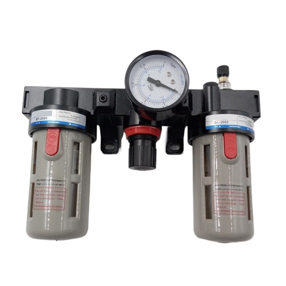 Bl3000 Pneumatic Air Source Treatment Unit With Air Filter Regulator Lubricator And Oilwater Separator 9189345226649