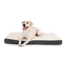Cats Dogs Plush Rest Pad, Removable Foldable Sleep Cushion for Indoor Use, Four Seasons, Dark Gray White, Medium Size