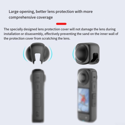 Silicone Lens Cap for Insta360 X4/X5 Compatible, Lightweight, Portable Camera Accessory 2