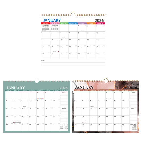 Calendrier de décorations murales mensuelles 2026, Design-Fluide 1