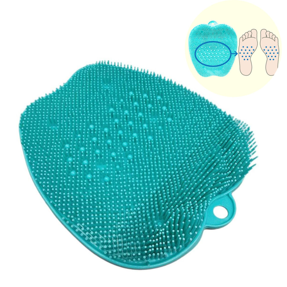 Shower Foot Cleaner for All Ages, Flexible and Easy to Bend Bristles, Non-Slip Suction Cups for Secure Attachment, Exfoliation and Blood Circulation P