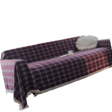 Housse de canapé décorative, motif à carreaux,-180x180cm Rouge