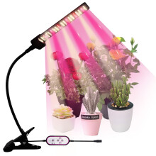 Grow Lights, Full Spectrum Auto Timer Plant Lights with Red Blue LEDs, Dimmable & Adjustable Brightness for Indoor Growing
