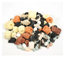 Aquarium Stones Activated Carbon Filter Media Ceramic Rings Bio Balls 420g Mix For Freshwater And Saltwater Tanks