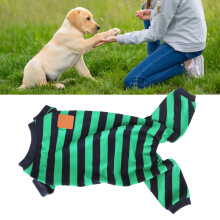 Niedliche gestreifte Hundepyjamas, dehnbarer atmungsaktiver Polyester, klein