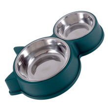 Doppelhunde- und Katzen-Futternäpfe aus Edelstahl – Nicht umkippen, Automatisches Wasserspenden