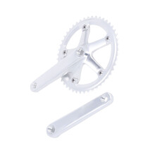 Aluminum Alloy 144BCD 48T Bike Crankset Square Hole Silver