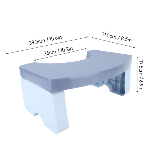 Faltbarer PP-Toilettenhocker, 26cm Innensegment, Blau, tragbar 1