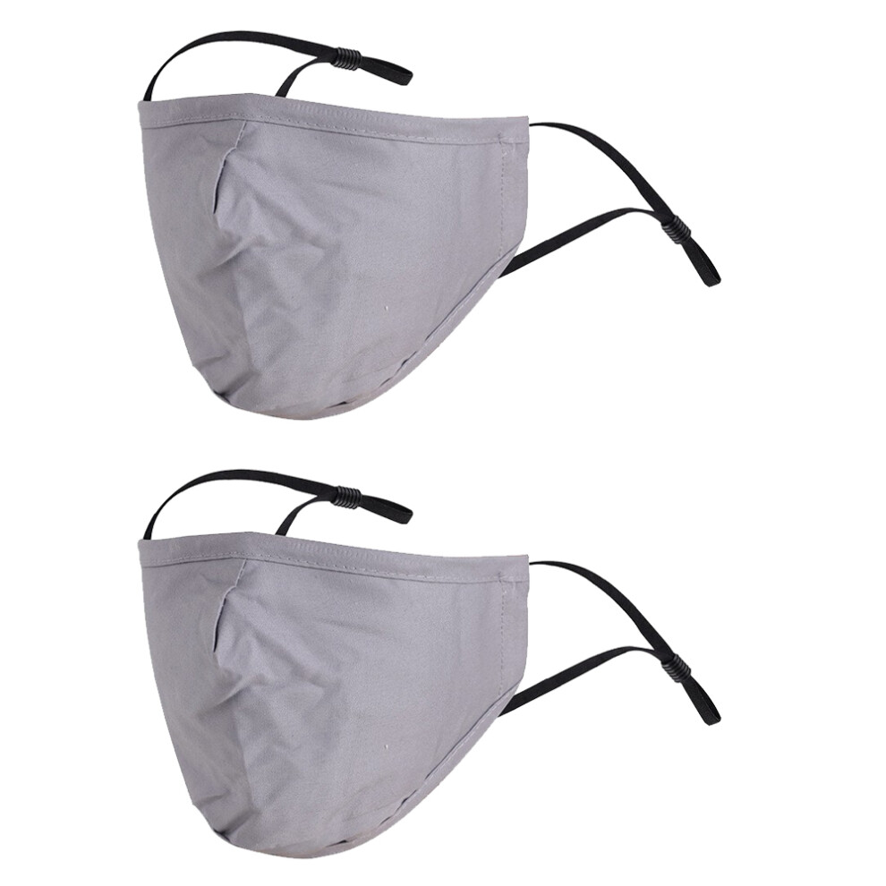 Unisex Face Masks with Filter Pocket, Reusable Fabric Face Mask with Adjustable Ear Loops and Velcro Sides, Windproof Dustproof Breathable Protection