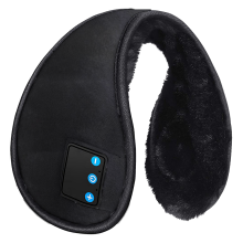 Foldable and Washable Bluetooth Earmuffs for Winter, Ear Warmers Headphones with Comfortable Fit No Pressure and Thick Plush for Extra Warmth, Wireles