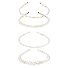 Handgefertigte Haarbänder, künstliche Perlen-Strasssteine, rutschfeste Haaraccessoires für Hochzeiten, perfekt für Partys, Feierlichkeiten und